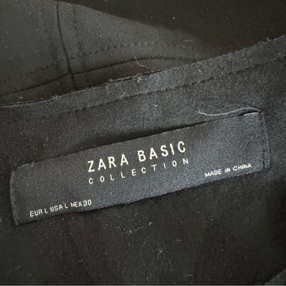 Zara Light Weight Faux-Suede Long Jacket with Full Silver Zipper - Picture 8 of 9